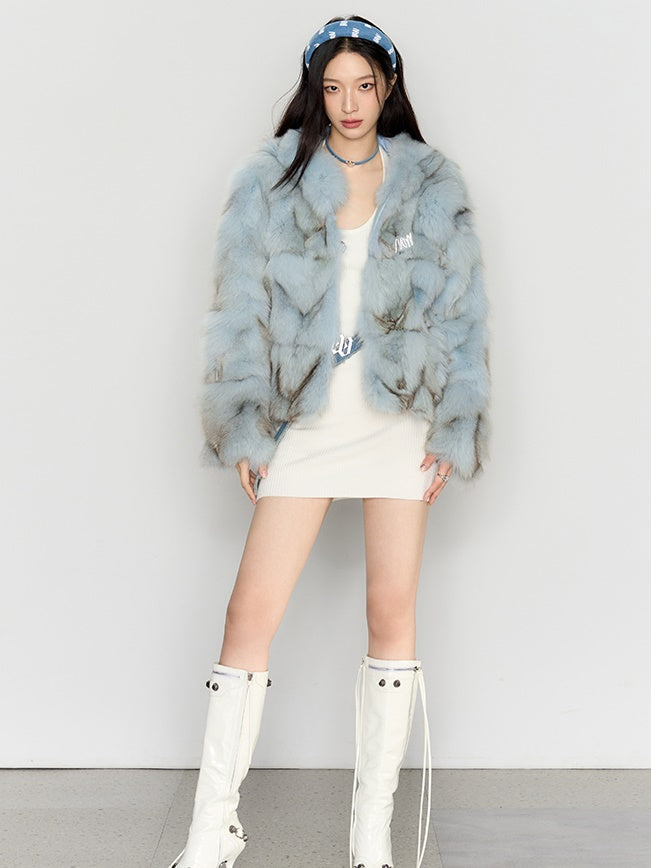 Fox Fur Hooded Jacket