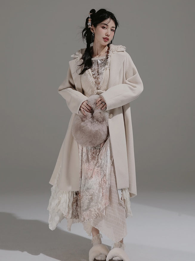 Lace Stitching Fake Layered Coat