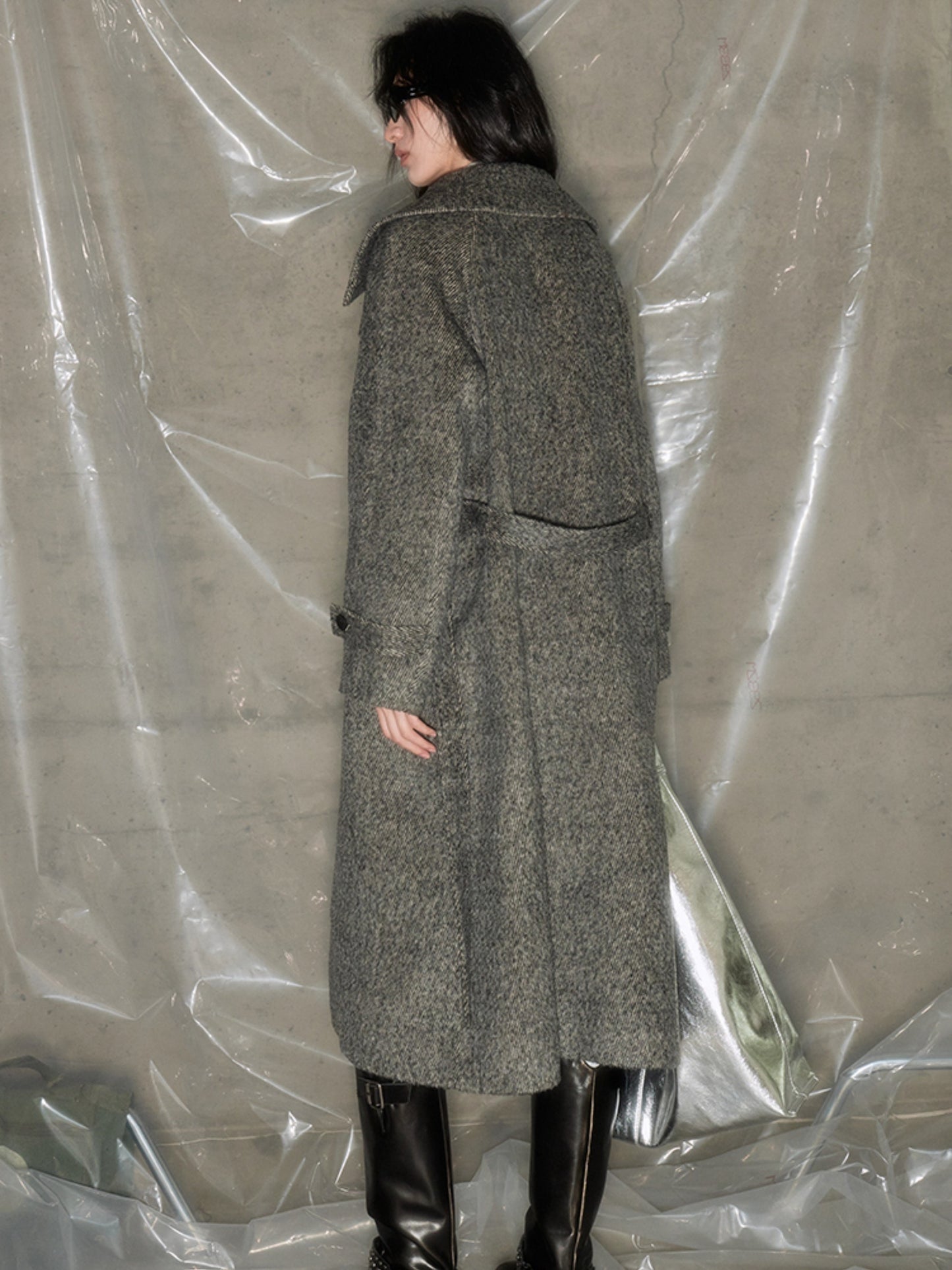 Loose Middle Length Belt Coat