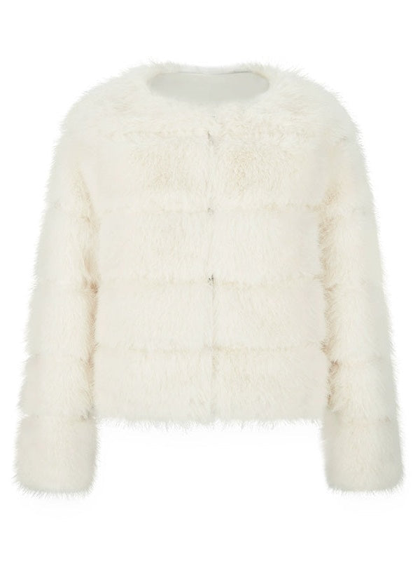 Elegance Quilted Eco-friendly Fur Coat