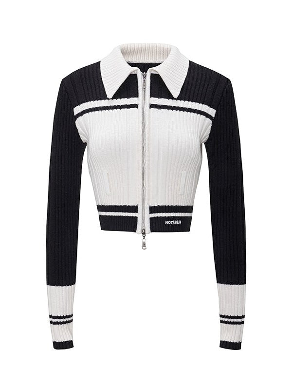 POLO Collar Slim Knit Sweater