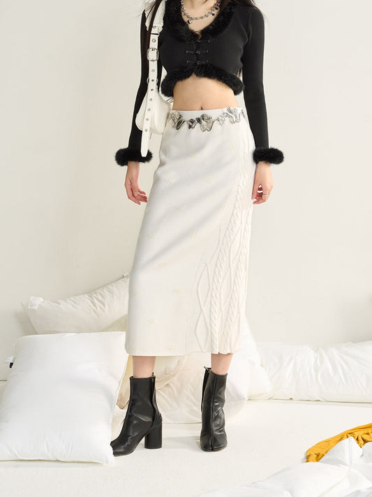 Stretch Knitted Slim Skirt