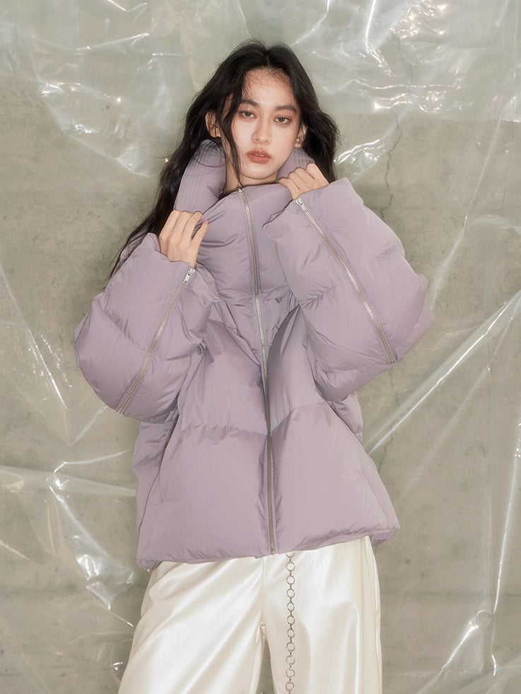 High Neck Collar Short Down Jacket