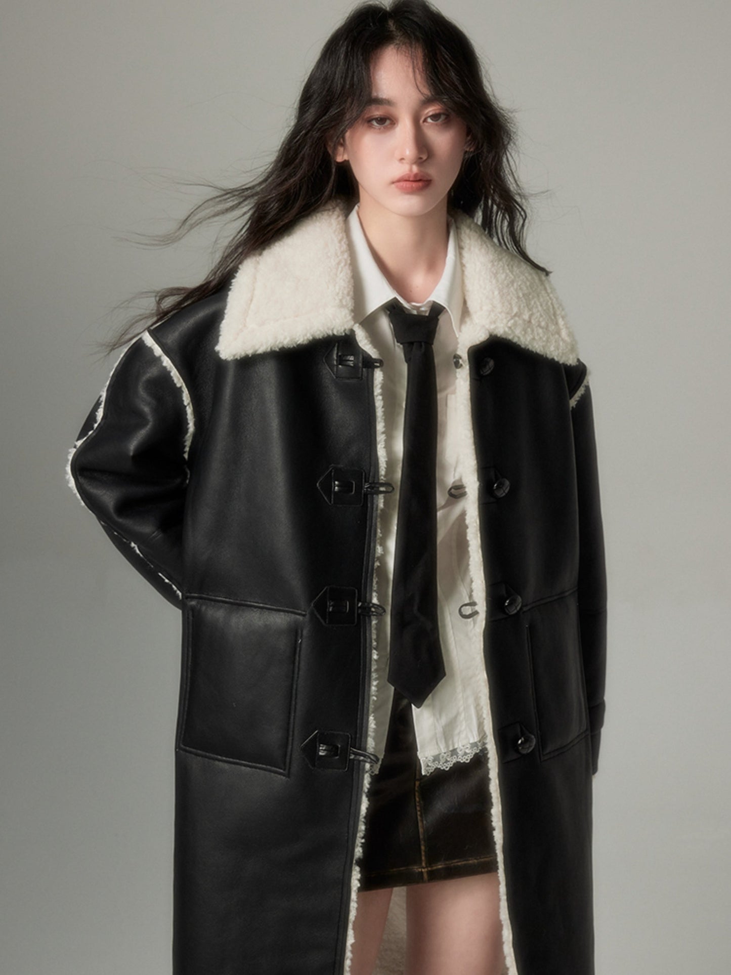 BoA & Leather reversible Coat