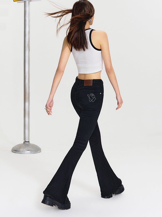 Super Elastic High Waist Bootcut Denim Pants