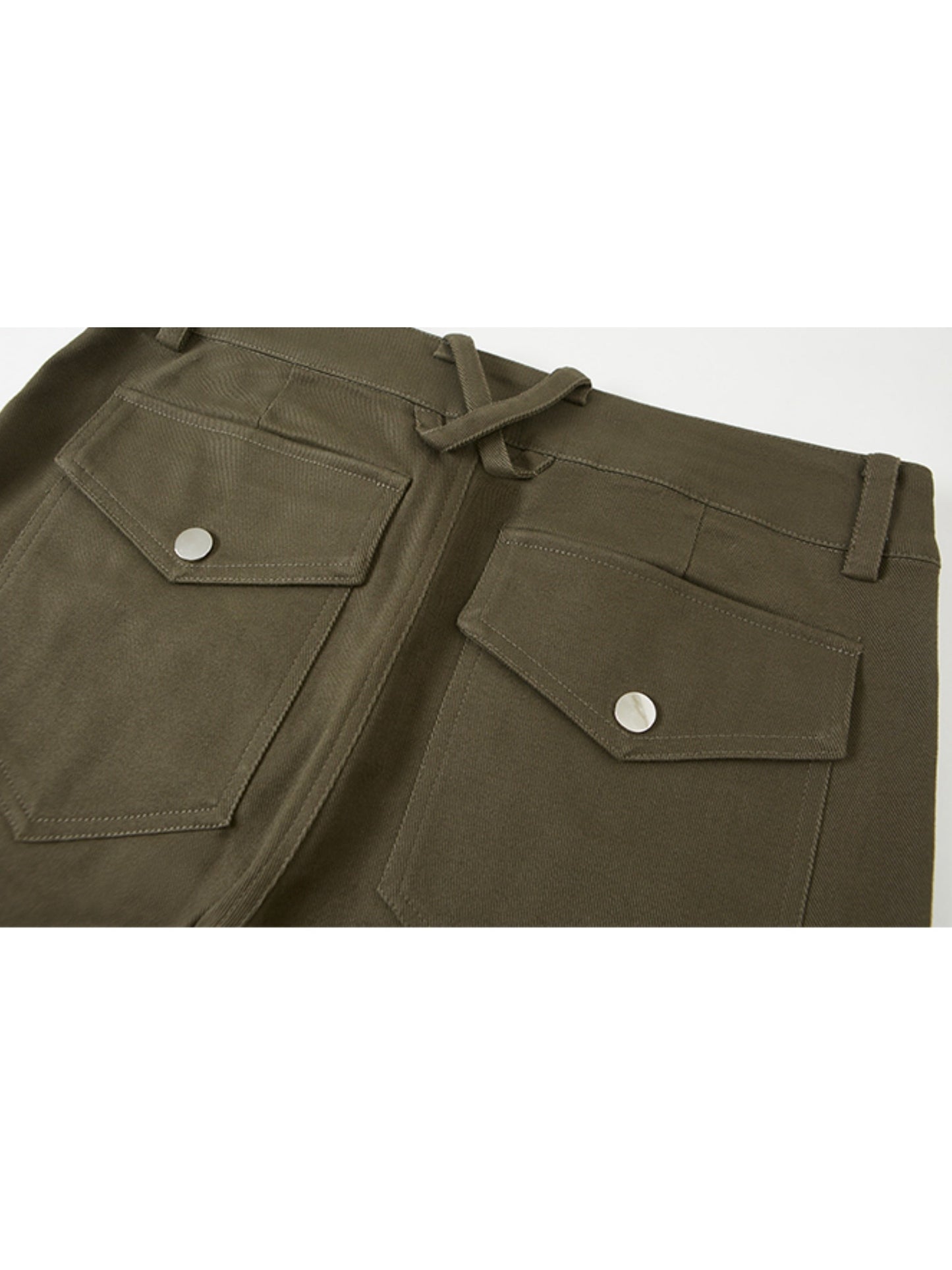 Flap Pocket Design Micro-flared Pants