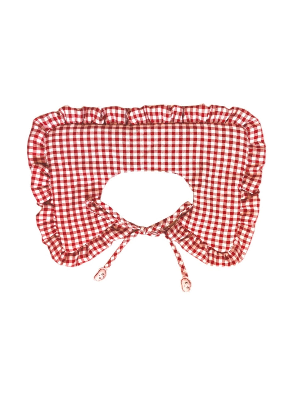 Red Plaid Fake Collar